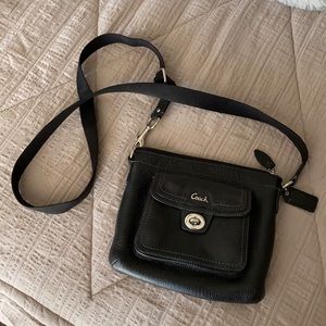 Coach Crossbody Pebble Leather Black Bag